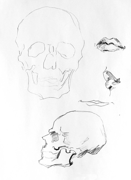 Sketchbook -- Skulls and Lips